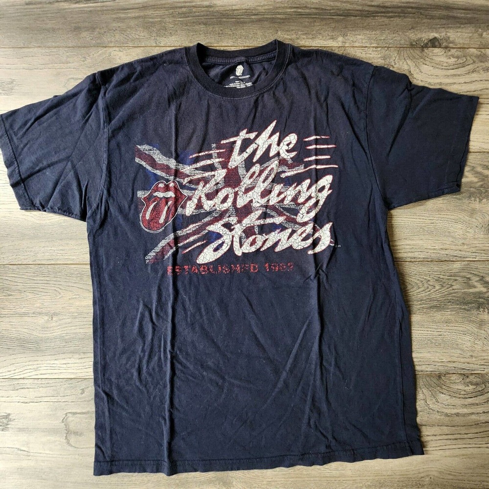 The Rolling Stones Vintage Mens T-Shirt ANTHILL ROCKWEAR (2005) Navy Blue L